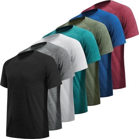 7-pack-Men's Workout Shirts Athletic Wear